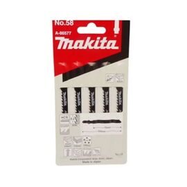 Пилки для лобзика по древесине и пластику Makita (A-86577) BiM, 75 мм (5шт. в компл.)