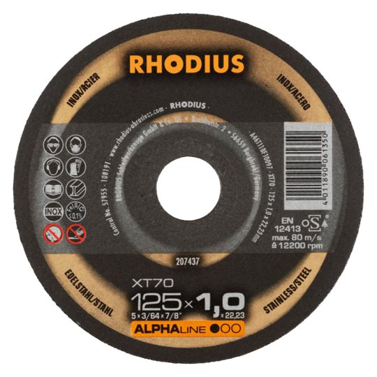 Диск отрезной RHODIUS XT70 125x1,0x22,23