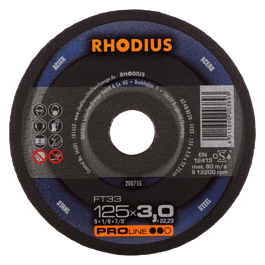 Диск отрезной RHODIUS FT33 180x3.0x22,23