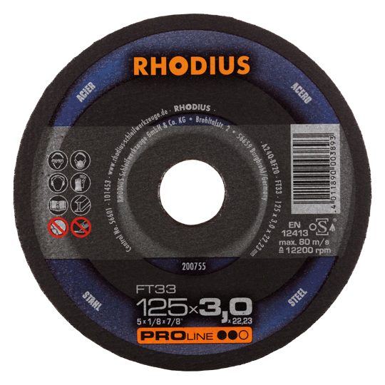 Диск отрезной RHODIUS FTK33 180x2.0x22,23