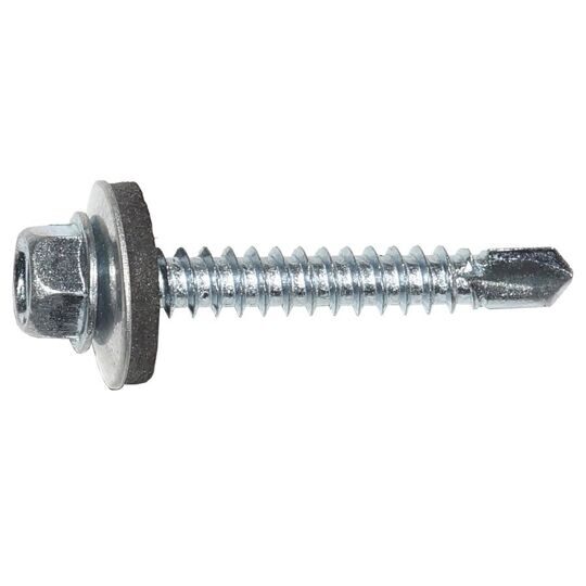 Винт DIN7504-K кровел. с EPDM шайбой  4,8х16 (сверло, металл)