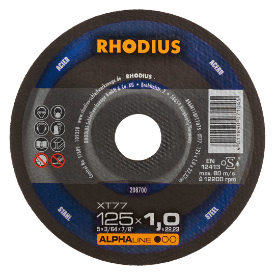 Диск отрезной RHODIUS XT77 115x1,0x22,23
