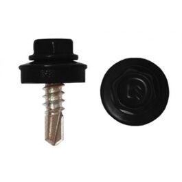 Винт DIN7504-K кровел. с EPDM шайбой 4,8х35 RAL9005 (сверло, дерево)
