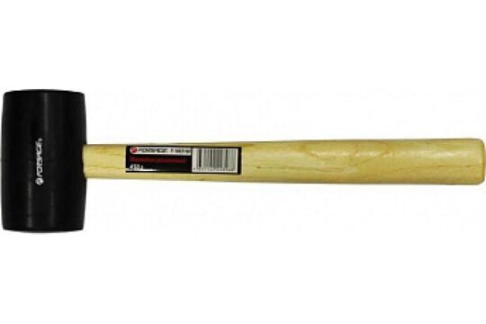 Киянка резиновая с деревянной ручкой Forsage F-1803120 (340г, Ø45мм)