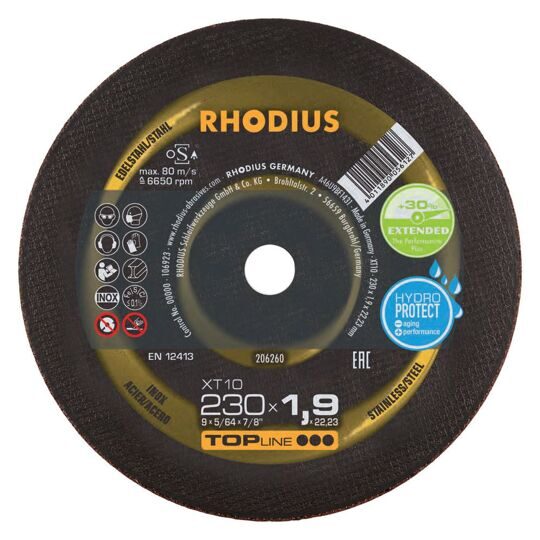 Диск отрезной RHODIUS XT10 230x1,9x22,23