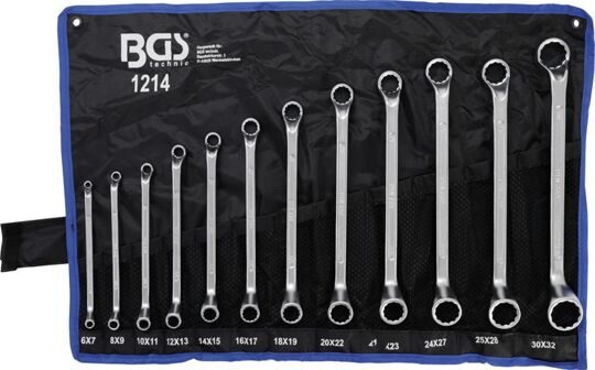Набор ключей накладных коленч. BGS1214 6х7-27х32мм, 12 разм.