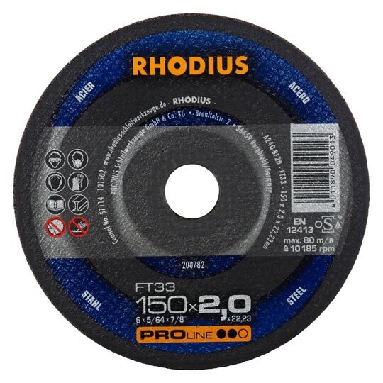 Диск отрезной RHODIUS FT33 150x2.0x22,23