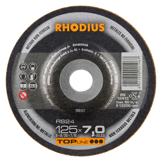 Диск шлифовальный RHODIUS RS24 125x7,0x22,23