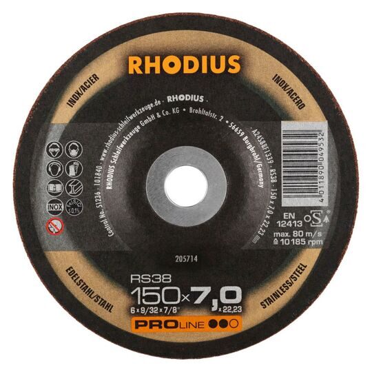 Диск шлифовальный RHODIUS RS38 150x7,0x22,23