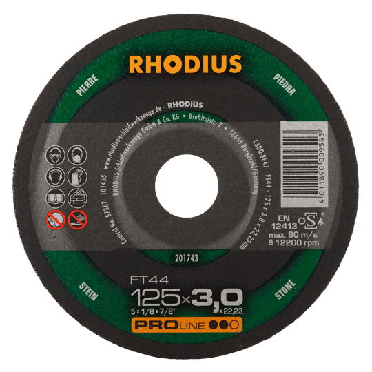 Диск отрезной RHODIUS FT44 125x3,0x22,23
