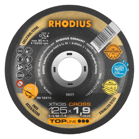 Диск отрезной RHODIUS XTK35 CROSS 125x1,9x22,23