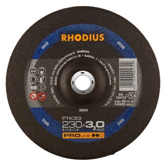 Диск отрезной RHODIUS FTK33 230х3,0х22,23