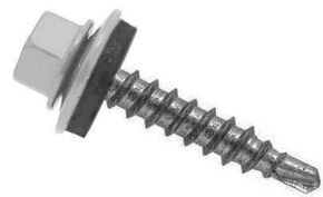 Винт DIN7504-K кровел. с EPDM шайбой 4,8х35 RAL9002 (сверло, дерево)