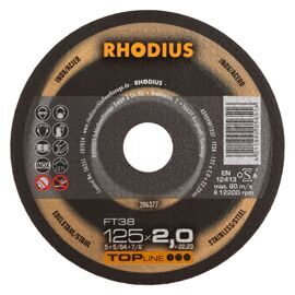 Диск отрезной RHODIUS FT38 125x2,0x22,23